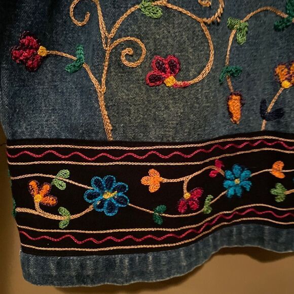 New Direction Vintage Jean Embroidered Jacket - Picture 3 of 11